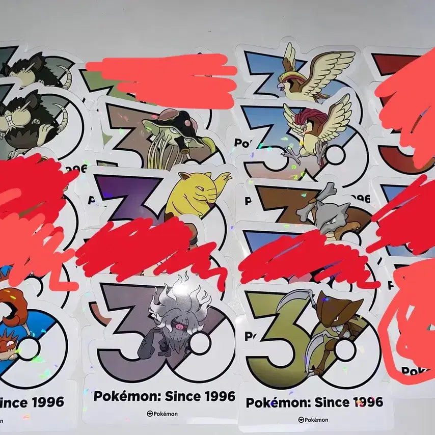 [BUNJANG] Pokemon 30th Anniversary Stickers (Gen 1-5) / 포켓몬 30주년 기념 스티커 팝니다 1~5세대