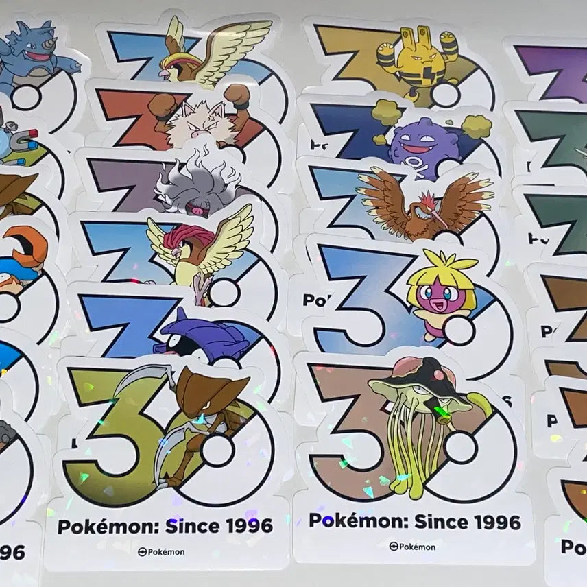 [BUNJANG] Pokemon 30th Anniversary Stickers (Gen 1-5) / 포켓몬 30주년 기념 스티커 팝니다 1~5세대