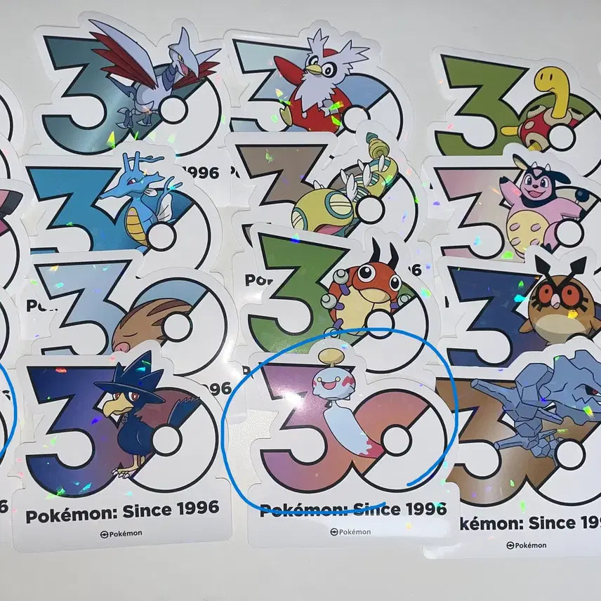 [BUNJANG] Pokemon 30th Anniversary Stickers (Gen 1-5) / 포켓몬 30주년 기념 스티커 팝니다 1~5세대