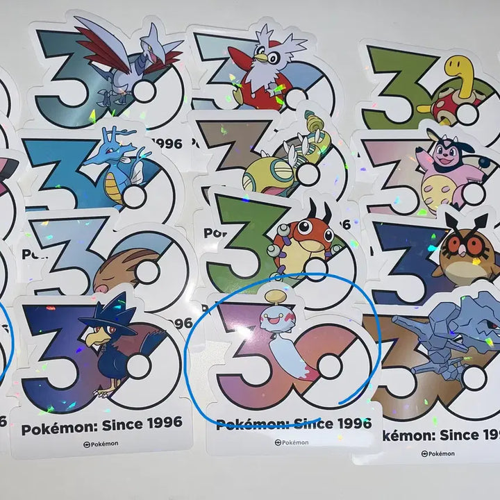 [BUNJANG] Pokemon 30th Anniversary Stickers (Gen 1-5) / 포켓몬 30주년 기념 스티커 팝니다 1~5세대