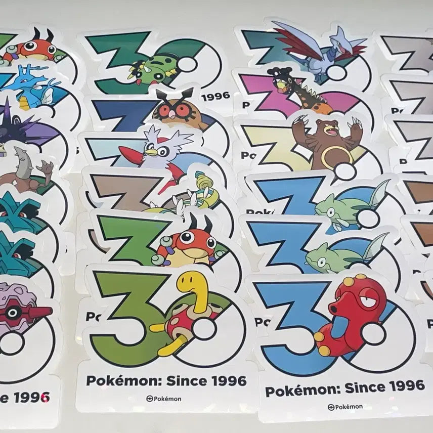 [BUNJANG] Pokemon 30th Anniversary Stickers (Gen 1-5) / 포켓몬 30주년 기념 스티커 팝니다 1~5세대