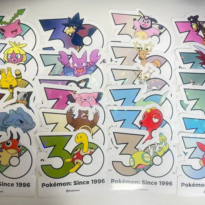 [BUNJANG] Pokemon 30th Anniversary Stickers (Gen 1-5) / 포켓몬 30주년 기념 스티커 팝니다 1~5세대