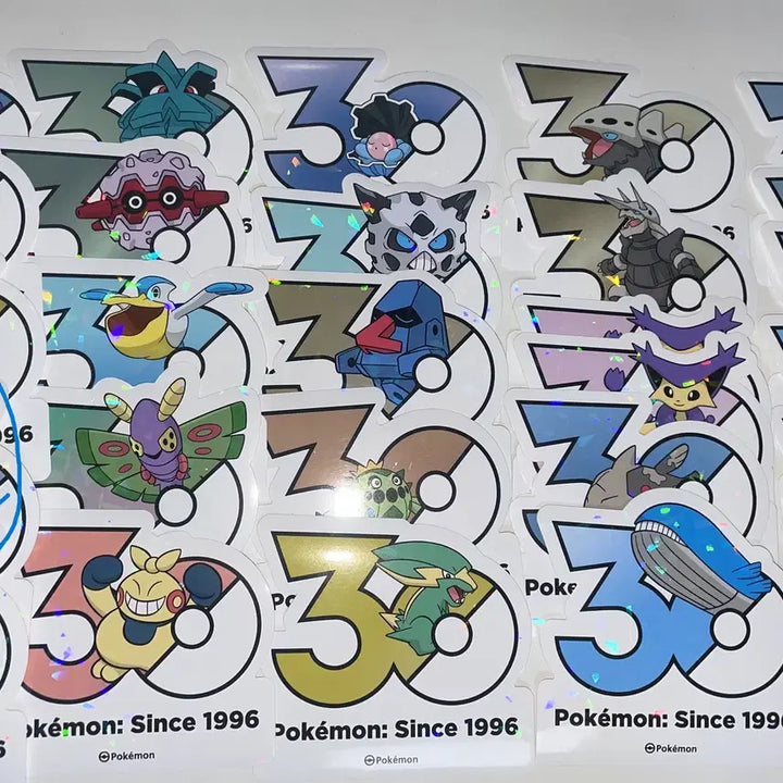 [BUNJANG] Pokemon 30th Anniversary Stickers (Gen 1-5) / 포켓몬 30주년 기념 스티커 팝니다 1~5세대