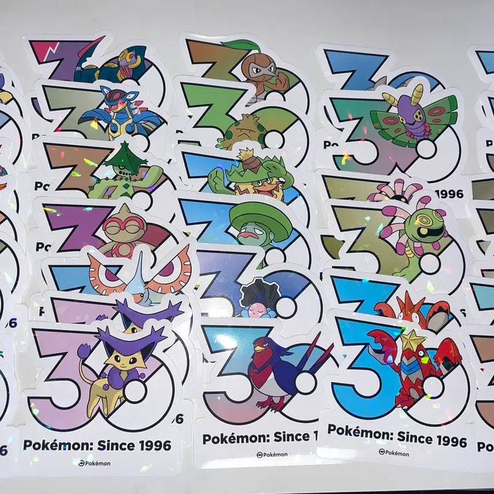 [BUNJANG] Pokemon 30th Anniversary Stickers (Gen 1-5) / 포켓몬 30주년 기념 스티커 팝니다 1~5세대