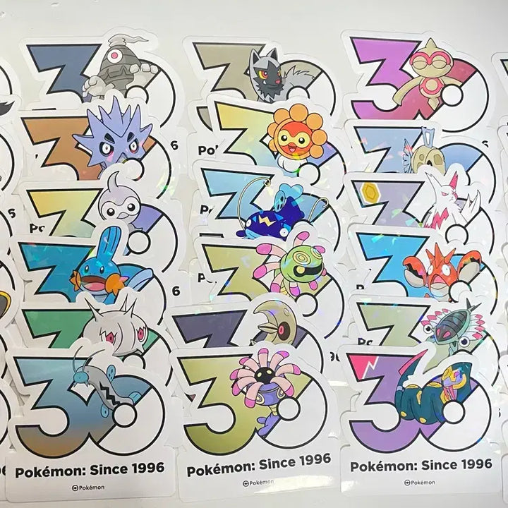 [BUNJANG] Pokemon 30th Anniversary Stickers (Gen 1-5) / 포켓몬 30주년 기념 스티커 팝니다 1~5세대