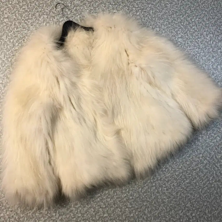[BUNJANG] Premium Saga Fox Fur Knitted Jacket Coat / 최상급 사가폭스퍼 폭스 니팅 자켓 코트 퍼 풍성 60만원대