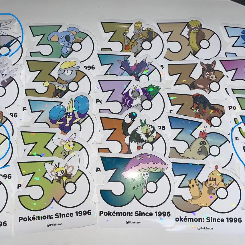 [BUNJANG] Pokemon 30th Anniversary Stickers (Generations 6-9) / 포켓몬 30주년 스티커 팝니다(6~9세대)