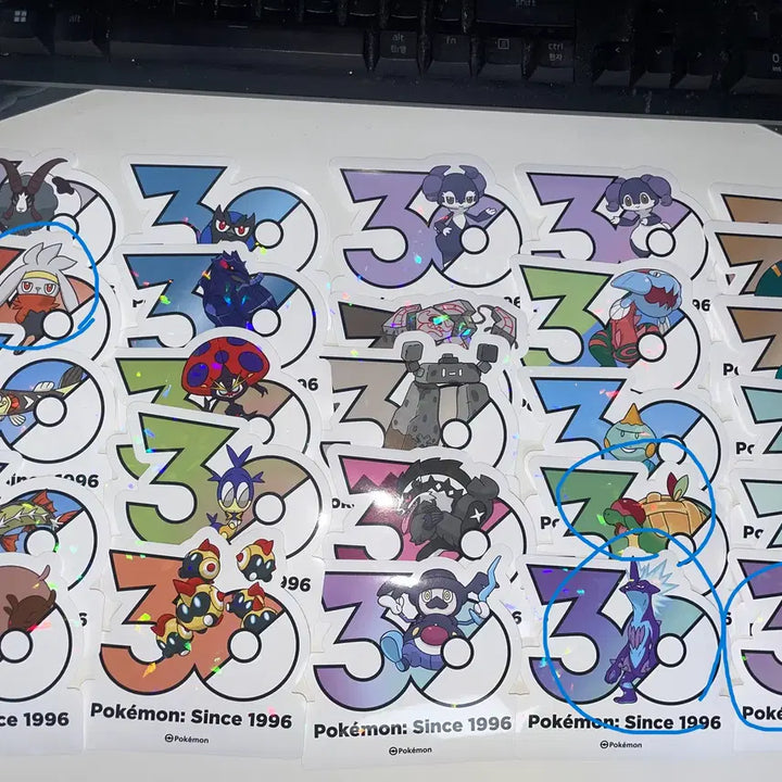 [BUNJANG] Pokemon 30th Anniversary Stickers (Generations 6-9) / 포켓몬 30주년 스티커 팝니다(6~9세대)