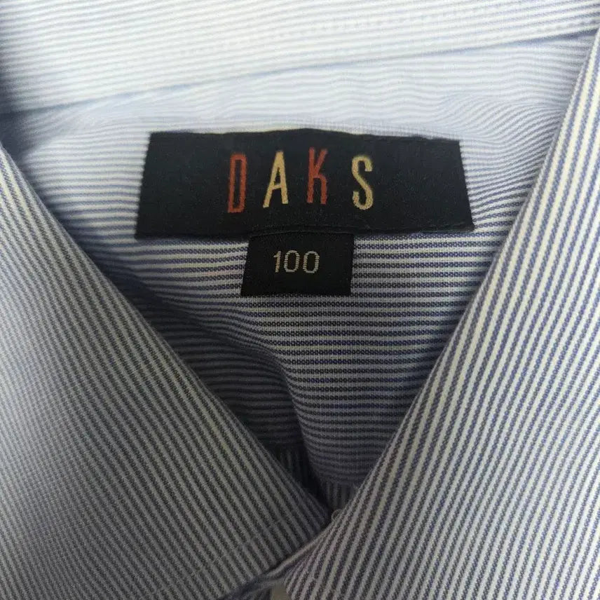 [BUNJANG] Daks Striped Short-Sleeve Shirt Blue Size 100 / 닥스 스트라이프 반팔 셔츠 100 블루