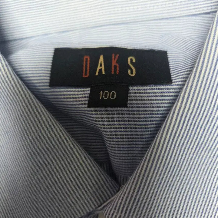 [BUNJANG] Daks Striped Short-Sleeve Shirt Blue Size 100 / 닥스 스트라이프 반팔 셔츠 100 블루