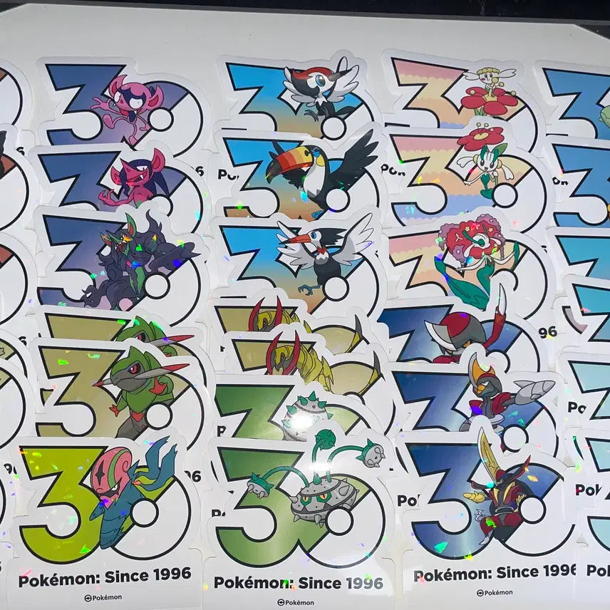 [BUNJANG] Pokemon 30th Anniversary Sticker Set / 포켓몬 30주년 스티커 팝니다(진화라인 &amp; 희귀포켓몬)