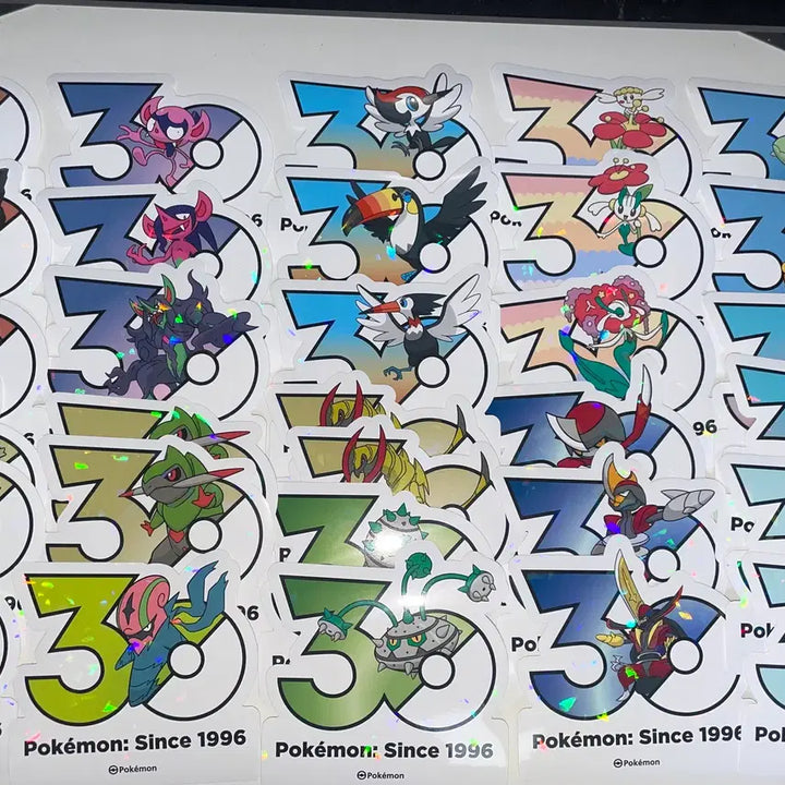 [BUNJANG] Pokemon 30th Anniversary Sticker Set / 포켓몬 30주년 스티커 팝니다(진화라인 &amp; 희귀포켓몬)