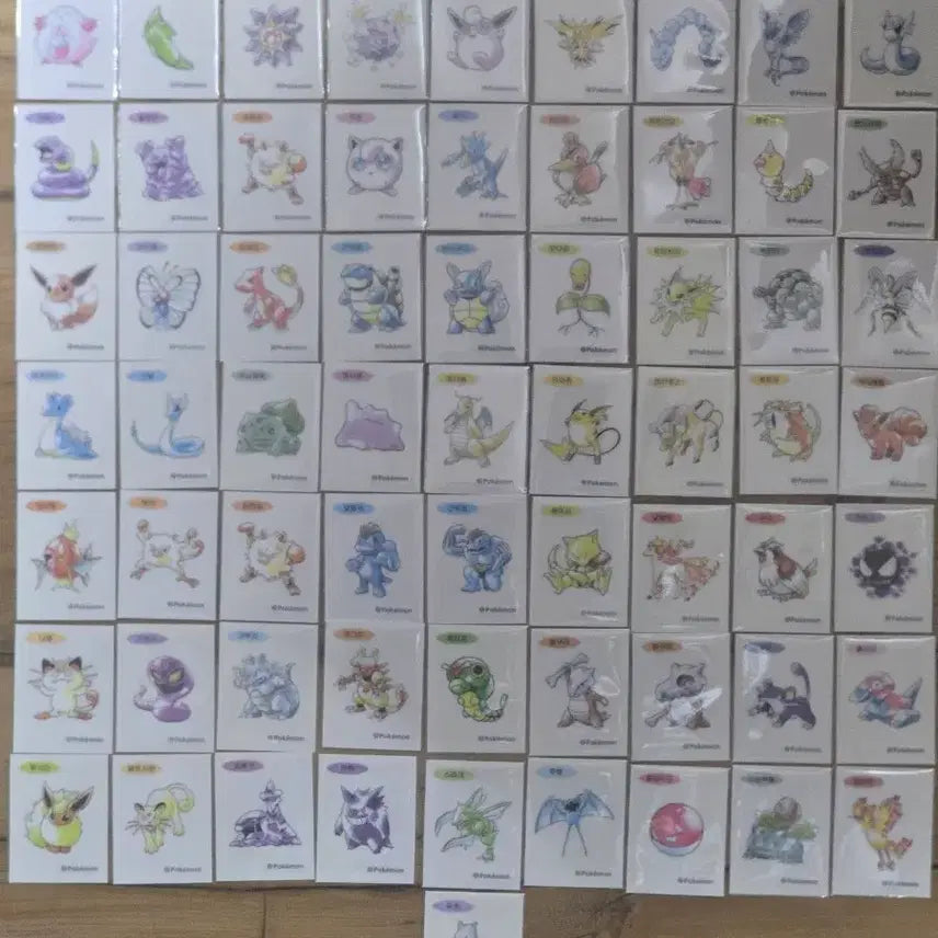 [BUNJANG] Pokemon Stickers 30th Anniversary New Release 66 Types Including Mewtwo / 포켓몬 띠부씰 30주년기념 신상 뮤츠포함66종팜