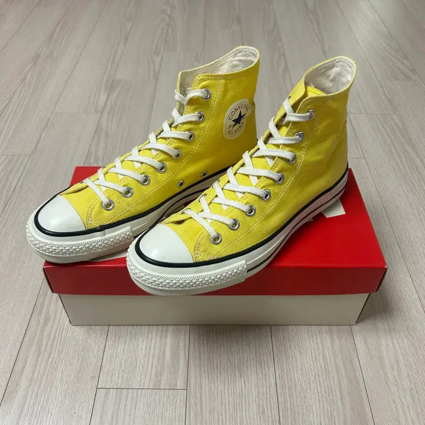 [BUNJANG] Converse Japan All Star J Hi Yellow Sneakers / 컨버스 재팬 올스타 하이 엘로우 7.5 260