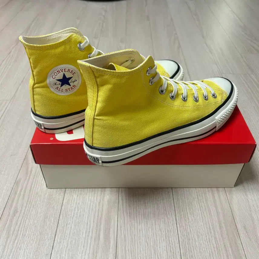 [BUNJANG] Converse Japan All Star J Hi Yellow Sneakers / 컨버스 재팬 올스타 하이 엘로우 7.5 260