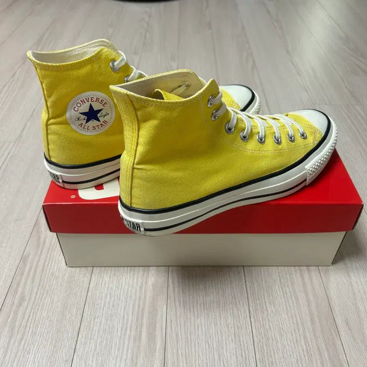 [BUNJANG] Converse Japan All Star J Hi Yellow Sneakers / 컨버스 재팬 올스타 하이 엘로우 7.5 260