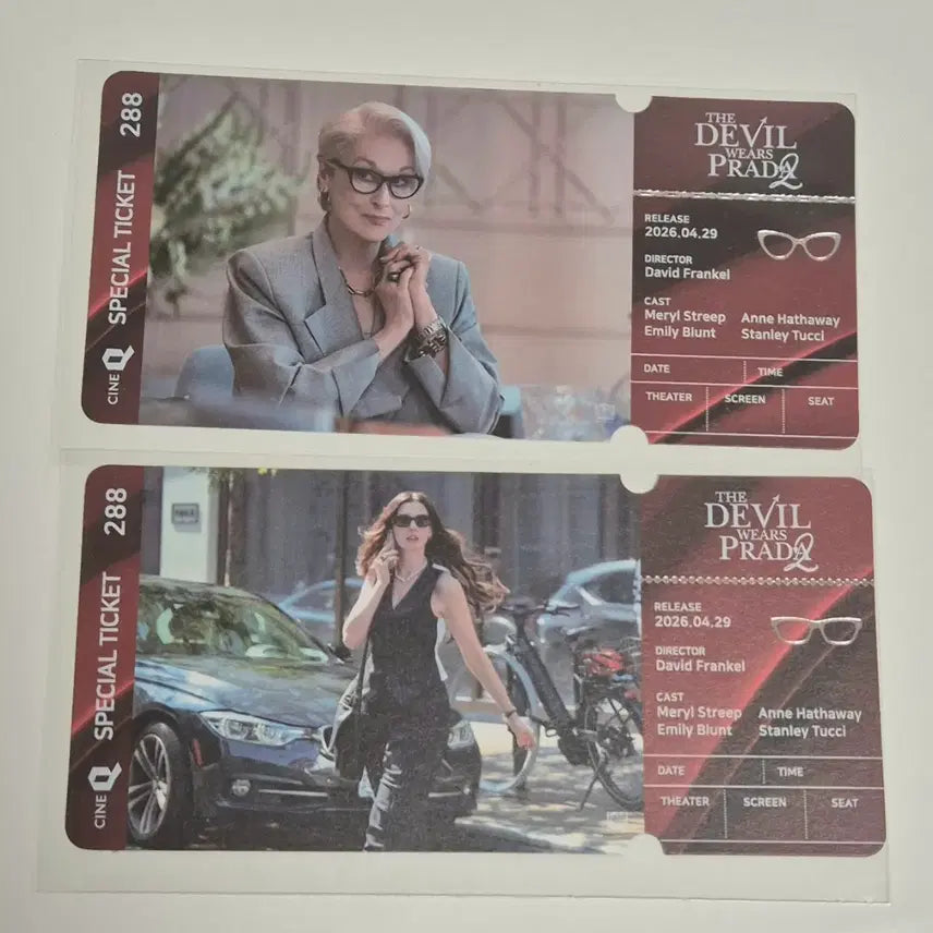 [BUNJANG] The Devil Wears Prada 2 Special Ticket Set / 악마는 프라다를 입는다 악프다 2 스페셜티켓 2종 판매