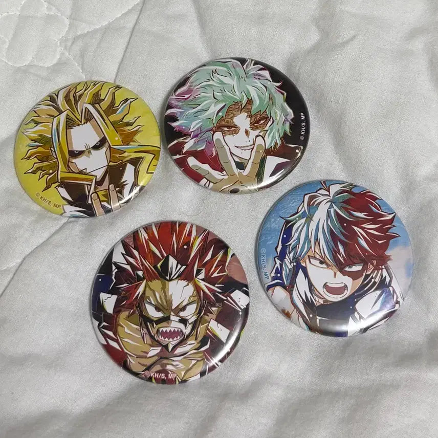 [BUNJANG] My Hero Academia Set of 4 Badges / 나히아 뱃지 4종 일괄