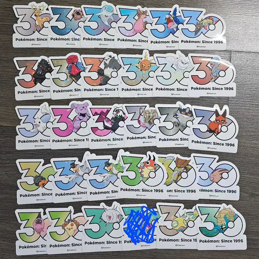 [BUNJANG] Pokemon 30th Anniversary Logo Stickers / 포켓몬스터 30주년 로고스티커 판매합니다
