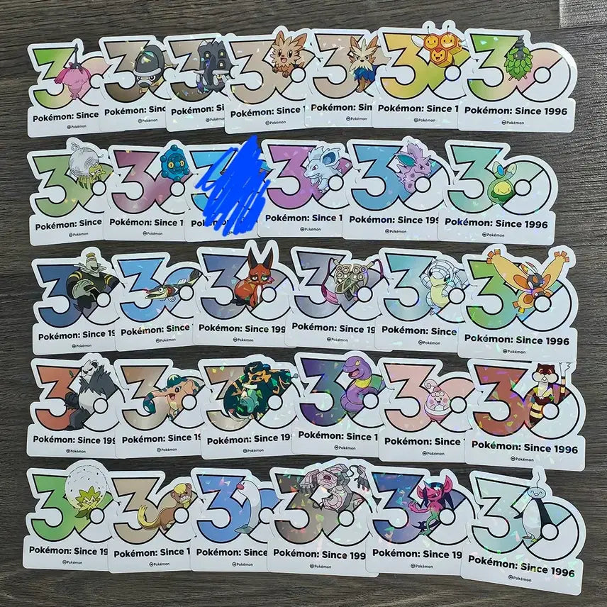 [BUNJANG] Pokemon 30th Anniversary Logo Stickers / 포켓몬스터 30주년 로고스티커 판매합니다
