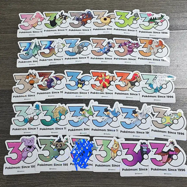 [BUNJANG] Pokemon 30th Anniversary Logo Stickers / 포켓몬스터 30주년 로고스티커 판매합니다