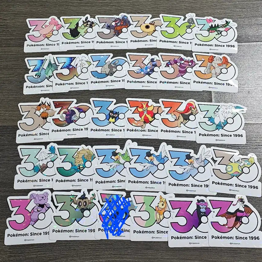 [BUNJANG] Pokemon 30th Anniversary Logo Stickers / 포켓몬스터 30주년 로고스티커 판매합니다