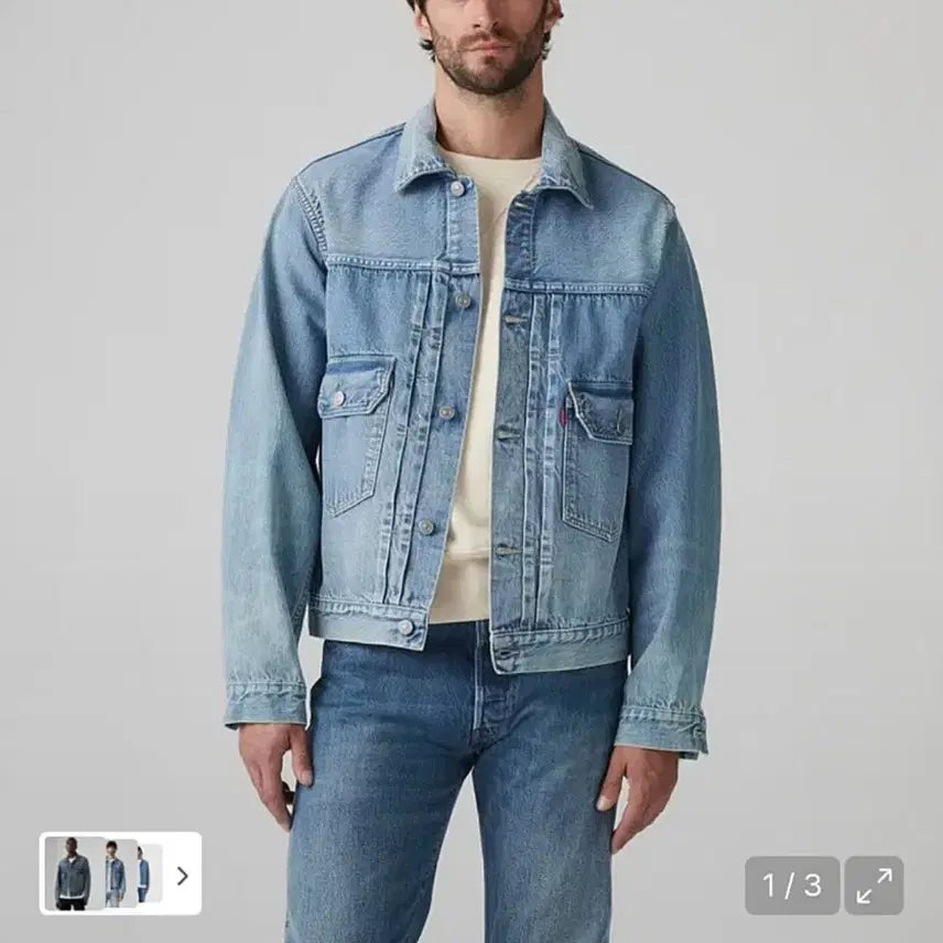 [BUNJANG] LVC 1953 Denim Jacket Type 2 / LVC 1953 데님자켓 타입2 2세대 할리퀸 40