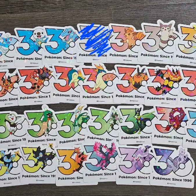 [BUNJANG] Pokemon 30th Anniversary Sticker / 포켓몬스터 30주년 기념 스티커 판매