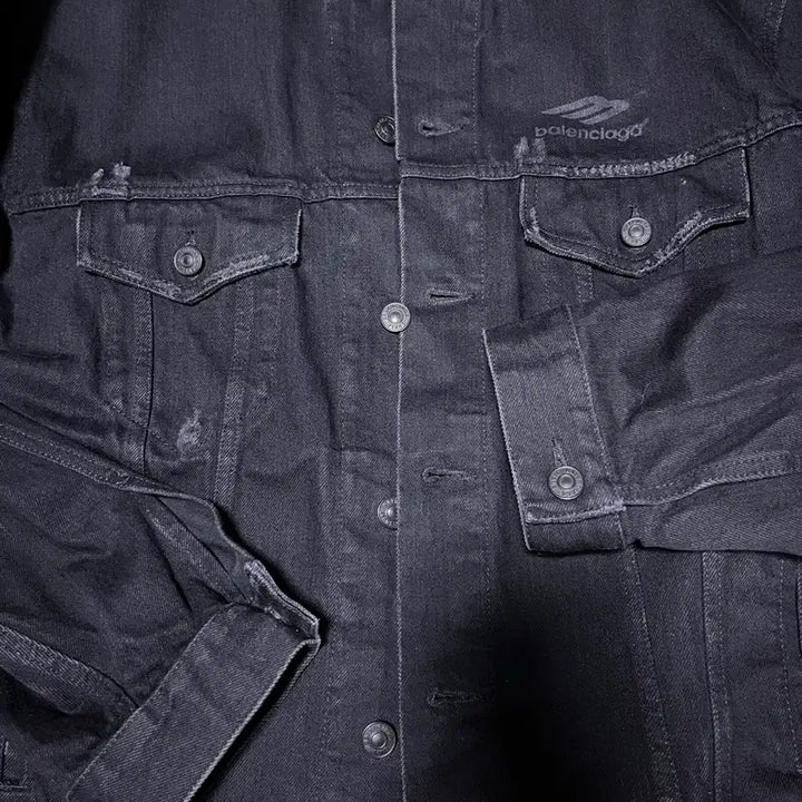 [BUNJANG] Balenciaga Black Denim Jacket (Unisex Fit) XS / 발렌시아가 블랙 데님 자켓 (유니핏) xs