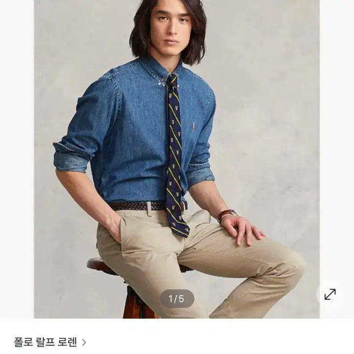 [BUNJANG] Polo Ralph Lauren Denim Shirt Navy S / [새상품] 폴로 랄프로렌 데님 셔츠 네이비 S