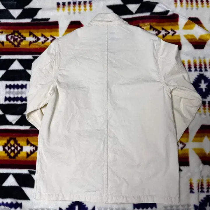 [BUNJANG] Officine Generale White Pocket Contrast Cotton Long Sleeve Casual Jacket / [52]오피신 제네랄 화이트 포켓배색 면 긴팔캐주얼자켓
