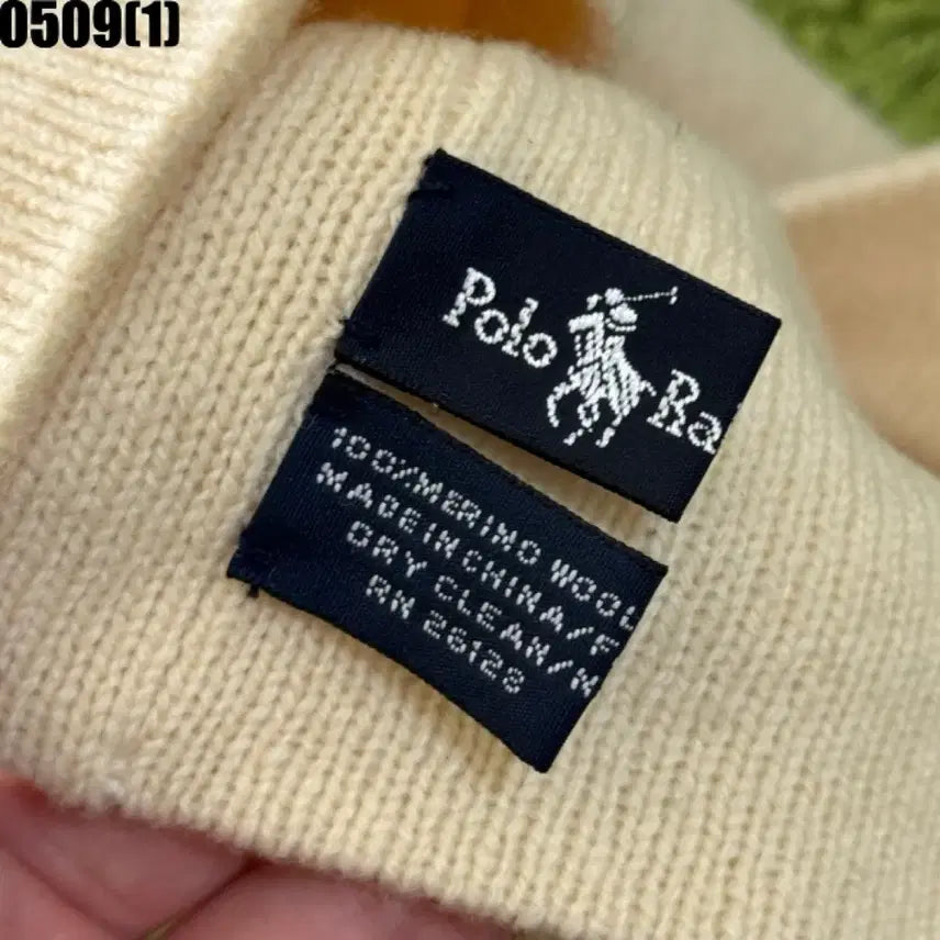 [BUNJANG] Polo Ralph Lauren Beige Wool Beanie Hat / 폴로 랄프로렌 베이지색 울 비니 모자