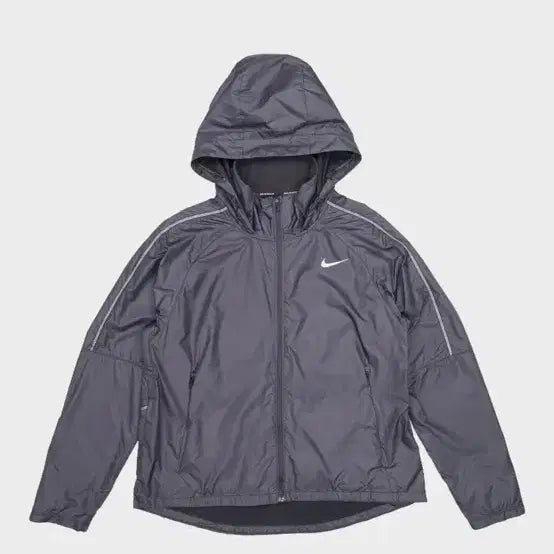 [BUNJANG] Nike Hooded Windbreaker Jacket Grey / 나이키 후드 바람막이 자켓 그레이
