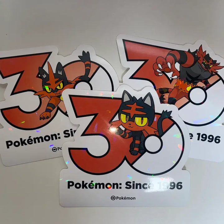 [BUNJANG] Pokemon 30th Anniversary Sticker Set (Fennekin Line) / 포켓몬 30주년 스티커 팝니다(냐오불 라인)