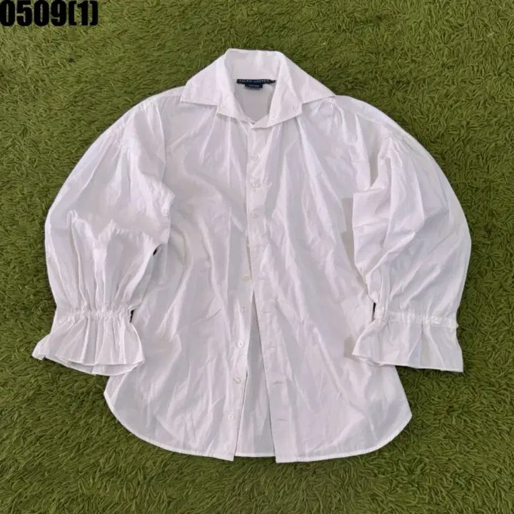 [BUNJANG] Ralph Lauren White Puff Sleeve Blouse / 랄프로렌 화이트 퍼프 블라우스 002