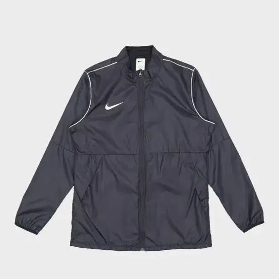 [BUNJANG] Nike Windbreaker Jacket Black/White Line / 나이키 바람막이 블랙 / 화이트 라인