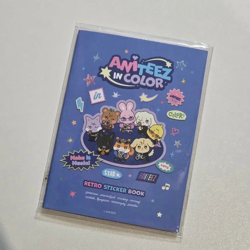 [BUNJANG] ATEEZ Aniteez Retro Sticker Book / 에이티즈 애니티즈 팝업 레트로 스티커북