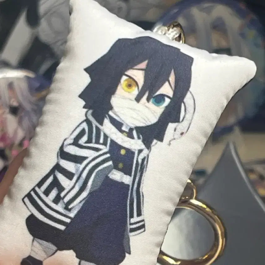 [BUNJANG] Obanai Iguro Demon Slayer Cushion Keychain / 이구로오바나이 귀멸의칼날 쿠션 키링