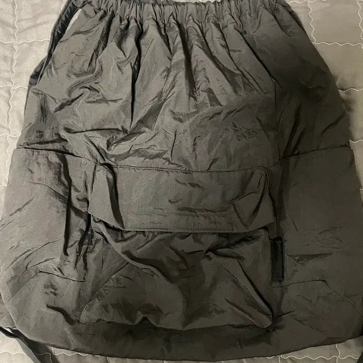 [BUNJANG] Politeu Draw Bag Creased Black Nylon Suede / 폴리테루 드로우백 크리즈드 블랙 나일론 스웨이드
