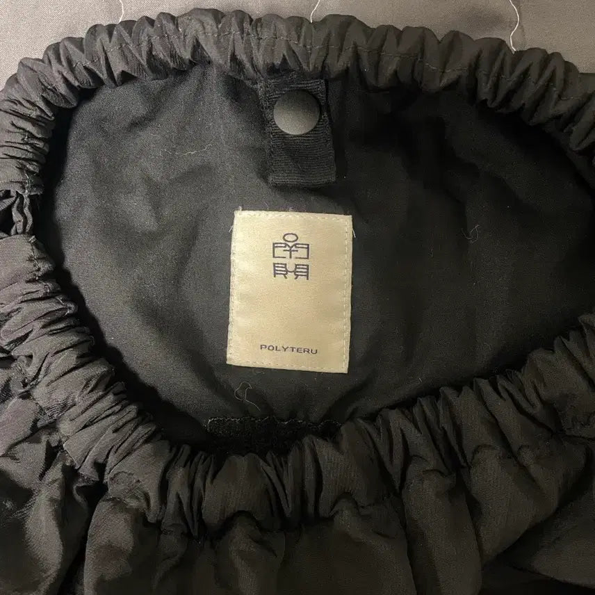 [BUNJANG] Politeu Draw Bag Creased Black Nylon Suede / 폴리테루 드로우백 크리즈드 블랙 나일론 스웨이드