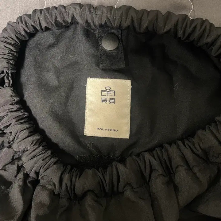 [BUNJANG] Politeu Draw Bag Creased Black Nylon Suede / 폴리테루 드로우백 크리즈드 블랙 나일론 스웨이드