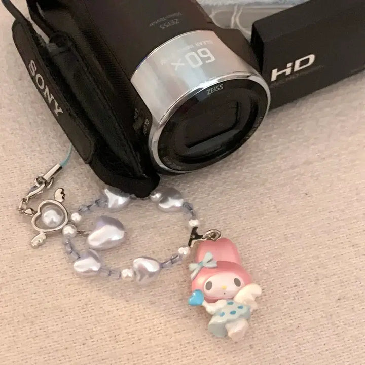[BUNJANG] Sanrio Yumemiru Angel Baby Blue Strap Keychain Set - Hello Kitty &amp; My Melody / 일본 산리오 엔젤 유메미루 베이비블루 스트랩 키링 키티 마이멜로디 천사