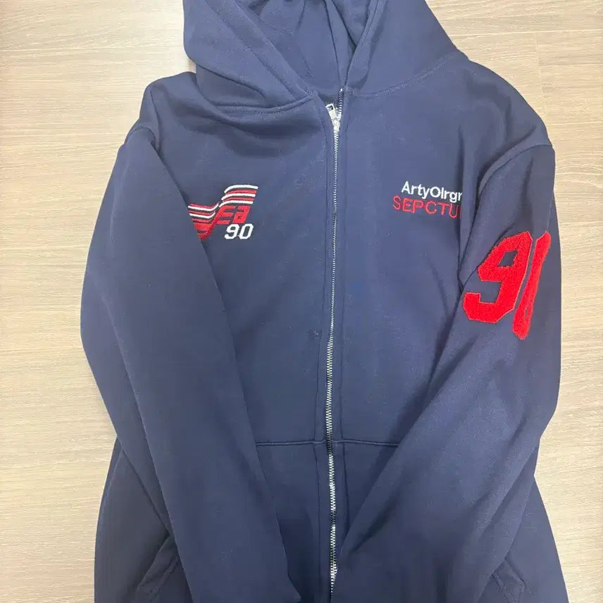 [BUNJANG] ArtyOlrg SEPCTU Navy Hoodie Zip-up M / ArtyOlrg SEPCTU 네이비 후드집업