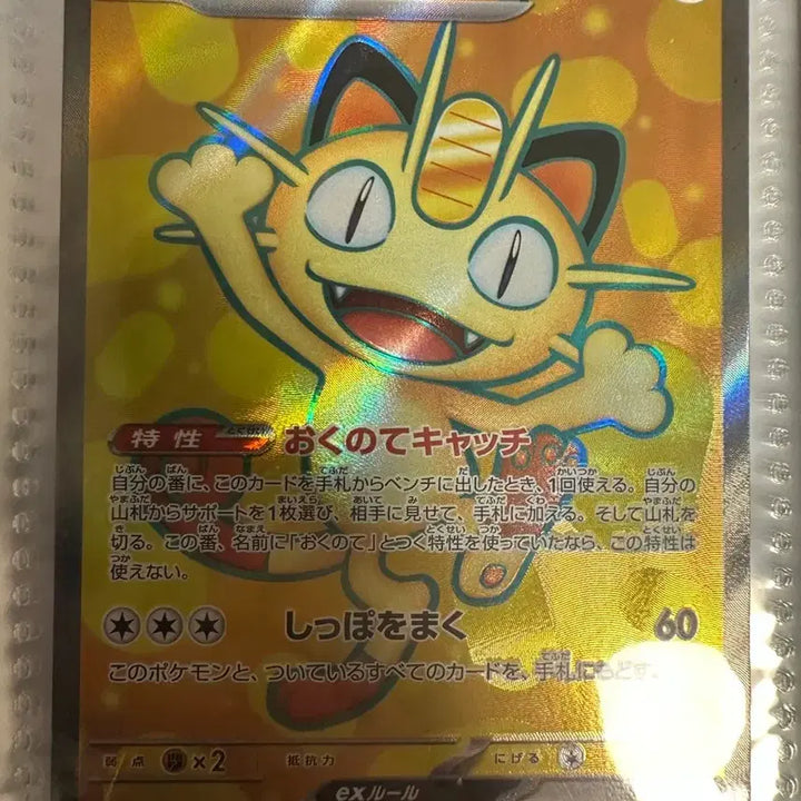 [BUNJANG] Pokemon Card Meowth EX SR (Japanese) / 포켓몬 카드 나옹 EX SR (일판)