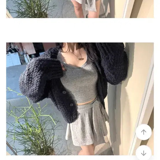 [BUNJANG] Imported Clothing Long Sleeve Top + Mini Skirt Training Set / 수입의류 긴팔 상의 + 미니스커트 트레이닝 세트
