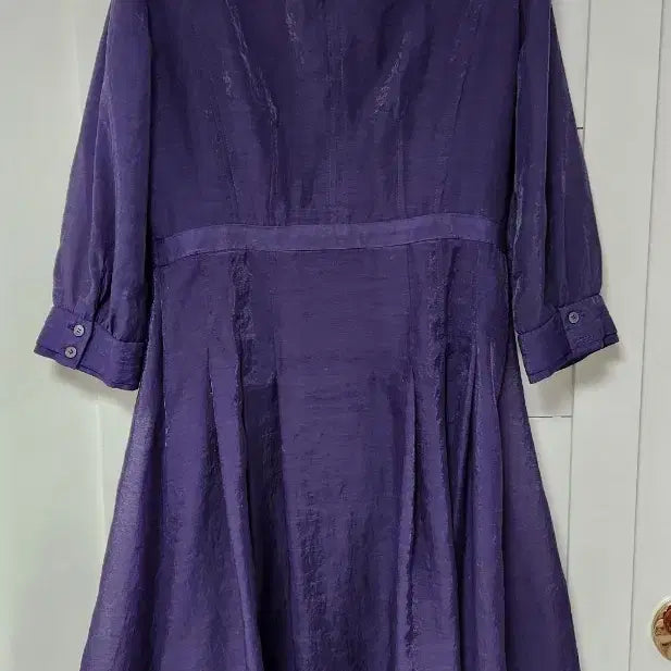 [BUNJANG] Crocodile Purple Long Dress / 크로커다일 퍼플 롱원피스