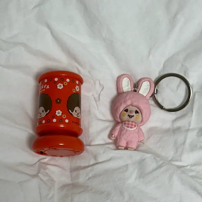 [BUNJANG] Monchhichi Light Gacha + Rabbit Figure Keychain Bundle Set / 몬치치 라이트가챠+ 피규어 키링 일괄