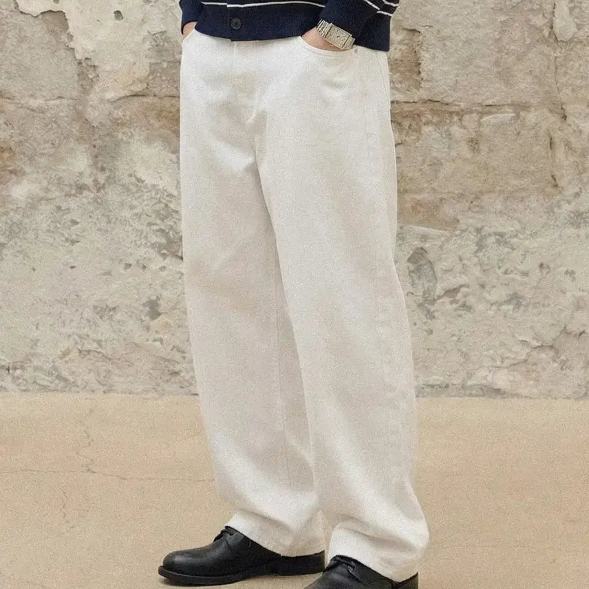[BUNJANG] AGODE Wide Denim Cream (S) / 에이지오디 와이드 데님 크림(S)