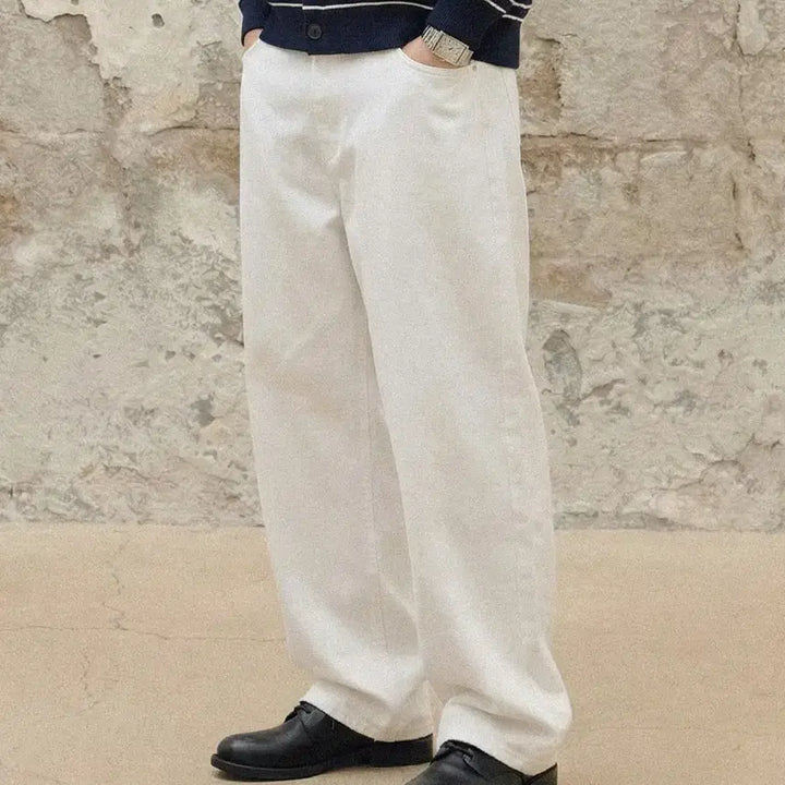 [BUNJANG] AGODE Wide Denim Cream (S) / 에이지오디 와이드 데님 크림(S)