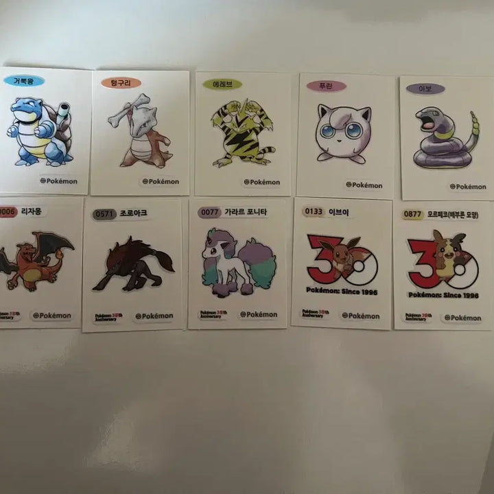 [BUNJANG] Pokemon 30th Anniversary Stickers Bundle / 포켓몬 30주년 띠부씰